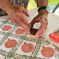 Image 3 of Christmas Napkins Block Printing Workshop at Camus House, 7th December