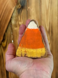 Image 2 of Rustic Candy Corn Trio – Primitive Halloween Charm