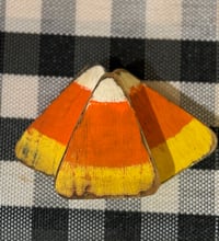 Image 3 of Rustic Candy Corn Trio – Primitive Halloween Charm