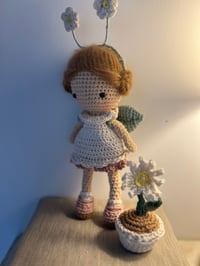 Image 2 of Crochet Doll Daisy with Flower Pot 