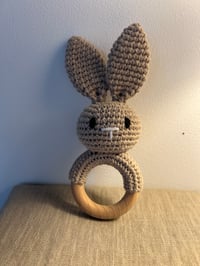 Handcrafted Crochet Brown Bunny Rattle