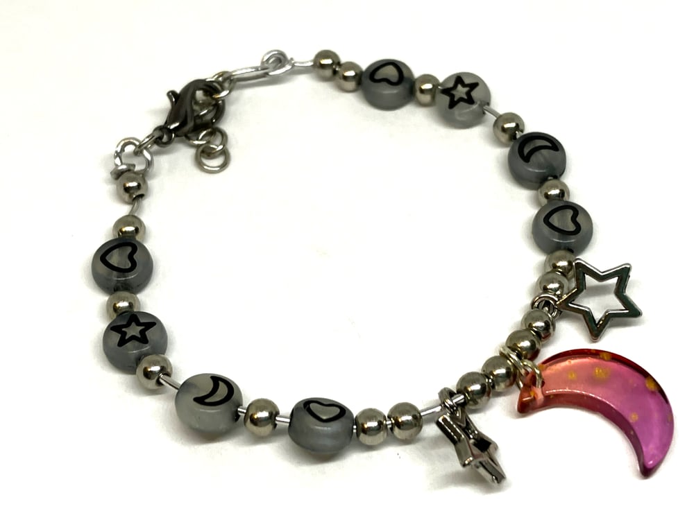 Image of Moon & Stars Charm Bracelet