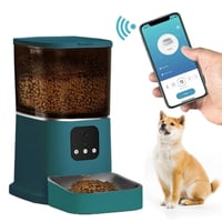 Smart pet feeding device with 6 liter bowl with audio and video recording
