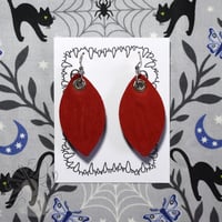 Image 2 of eyerings - Black & Red - Flawed