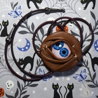 Image 1 of Hand Painted Double Eye Bolo Tie - Flawed