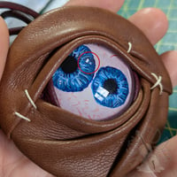 Image 3 of Hand Painted Double Eye Bolo Tie - Flawed