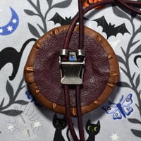 Image 4 of Hand Painted Double Eye Bolo Tie - Flawed