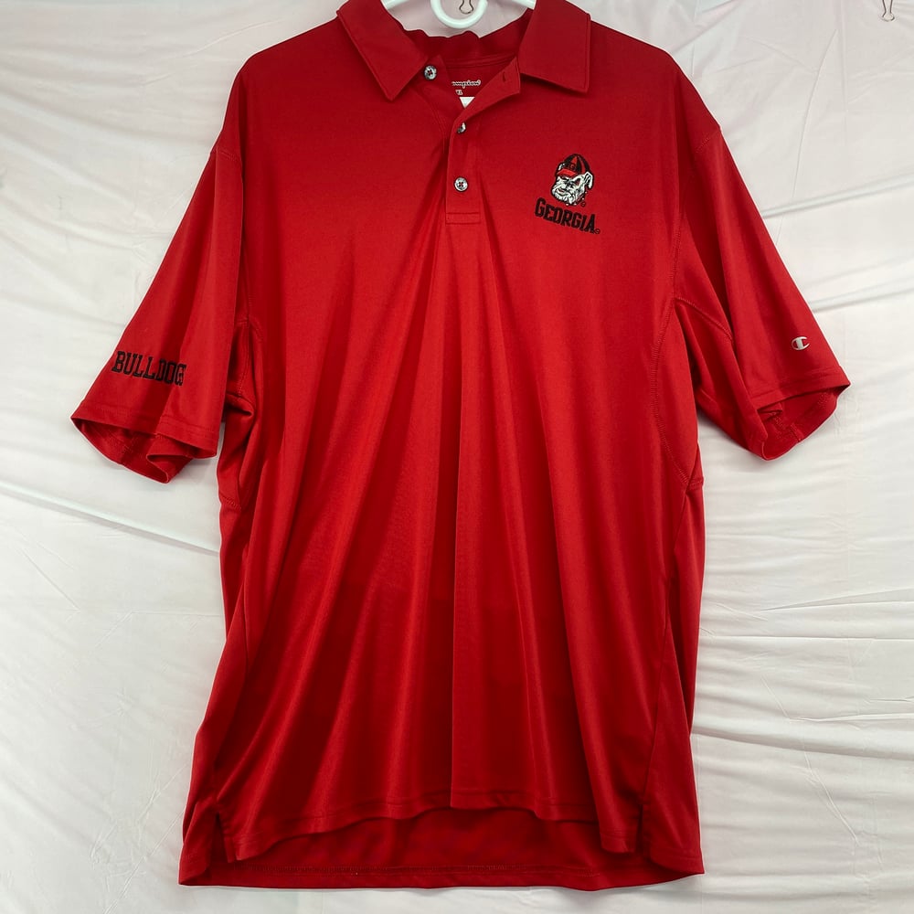 Image of Georgia Bulldogs Adult Extra Large Short Sleeve Polo Style Champion Brand Shirt