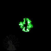 Image 3 of Hand Painted Glowing Green Eye Pin