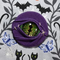 Image 2 of Golden Gecko Eye Pin - Purple