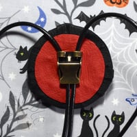 Image 4 of wyrm Bolo Tie - Black & Red