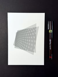 Image 3 of Moiré Study 02 — 5x7" pen plot