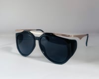 Image 1 of Black and Gold Frameless Sunglasses 