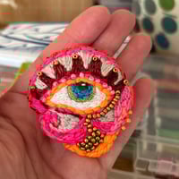 Image 2 of Eye Hand Embroidered Brooch