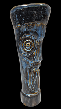 Image 3 of Katiki ARTIST SERIES Castaways No.1 Tiki Mug Limited Edition of 5 (Stone Denim) FREE SHIPPING