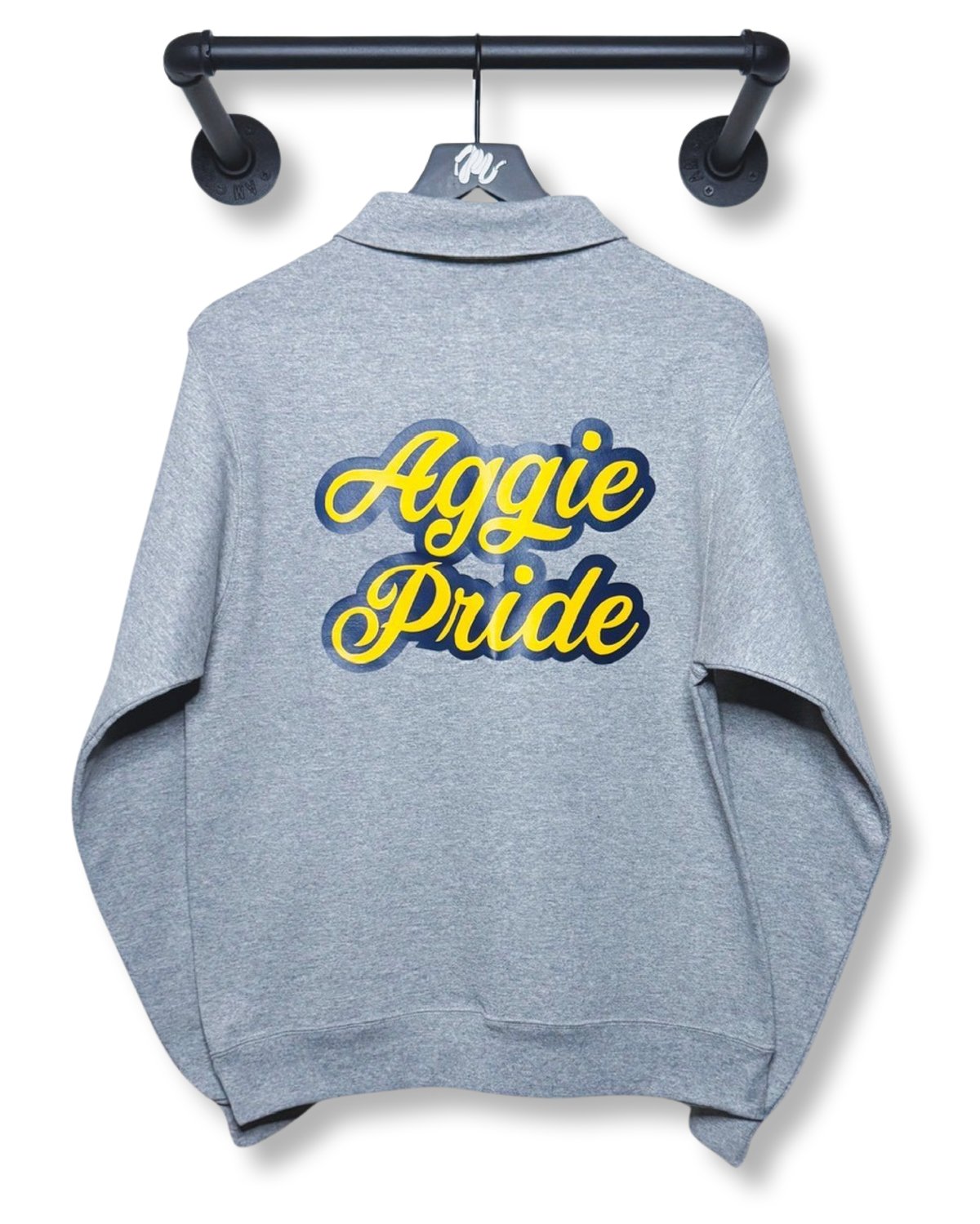 Image of Aggie Pride Qtr Zip Pullover-Gray