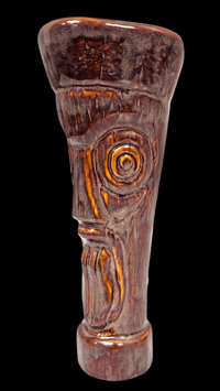 Image 1 of Katiki ARTIST SERIES Castaways No.1 Tiki Mug Artist Proof 1/1 (Plum Brown) FREE SHIPPING
