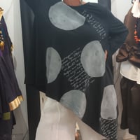 Image 6 of black and white painted tunic