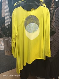 Image 5 of lime green handpainted tunic