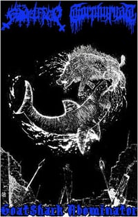 Goatfago / Gorphyryac – “Goatshark Abominator” split MC + button