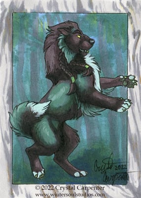 Image of Tsuneo the Shisa - Second Chance Adopts - ACEO