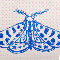 Image 2 of Linocut Moth Art Print