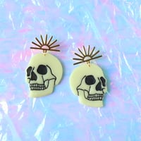 Image 1 of Glow in the Dark Skull Dangles