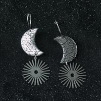 Image 2 of Celestial Moons Studs or Hoops