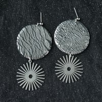 Full Moon Silver Dangles