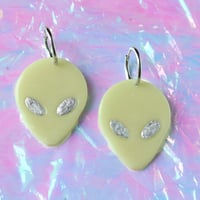 Image 1 of Glow in the Dark Alien Hoops