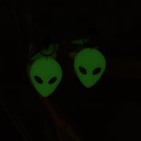 Image 2 of Glow in the Dark Alien Hoops