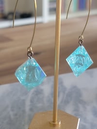 Image 2 of Glass Slipper - Cinderella inspired dice earrings 