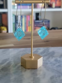 Image 3 of Glass Slipper - Cinderella inspired dice earrings 