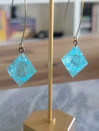 Image 1 of Glass Slipper - Cinderella inspired dice earrings 