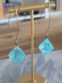 Image 4 of Glass Slipper - Cinderella inspired dice earrings 