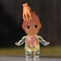 Image 3 of Color Changing UV Reactive White to Orange Glow in the Dark 3 inch Kewtie Addams Family Edition