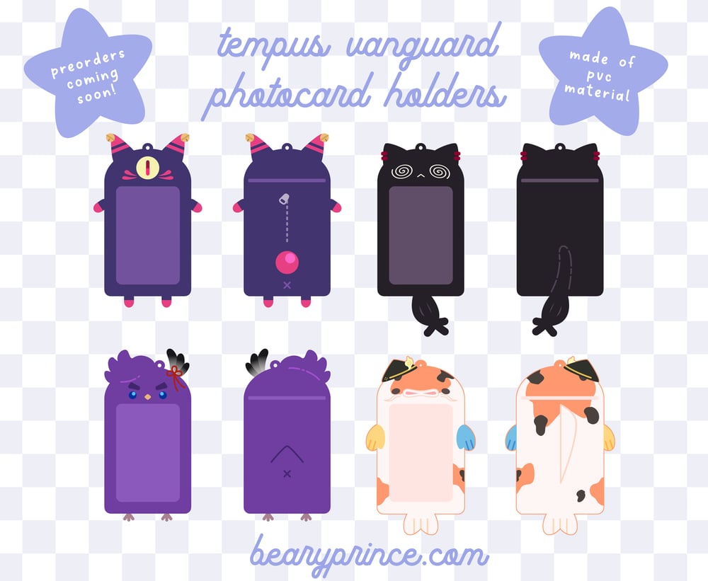 Tempus Vanguard Mascot Photocard Holders