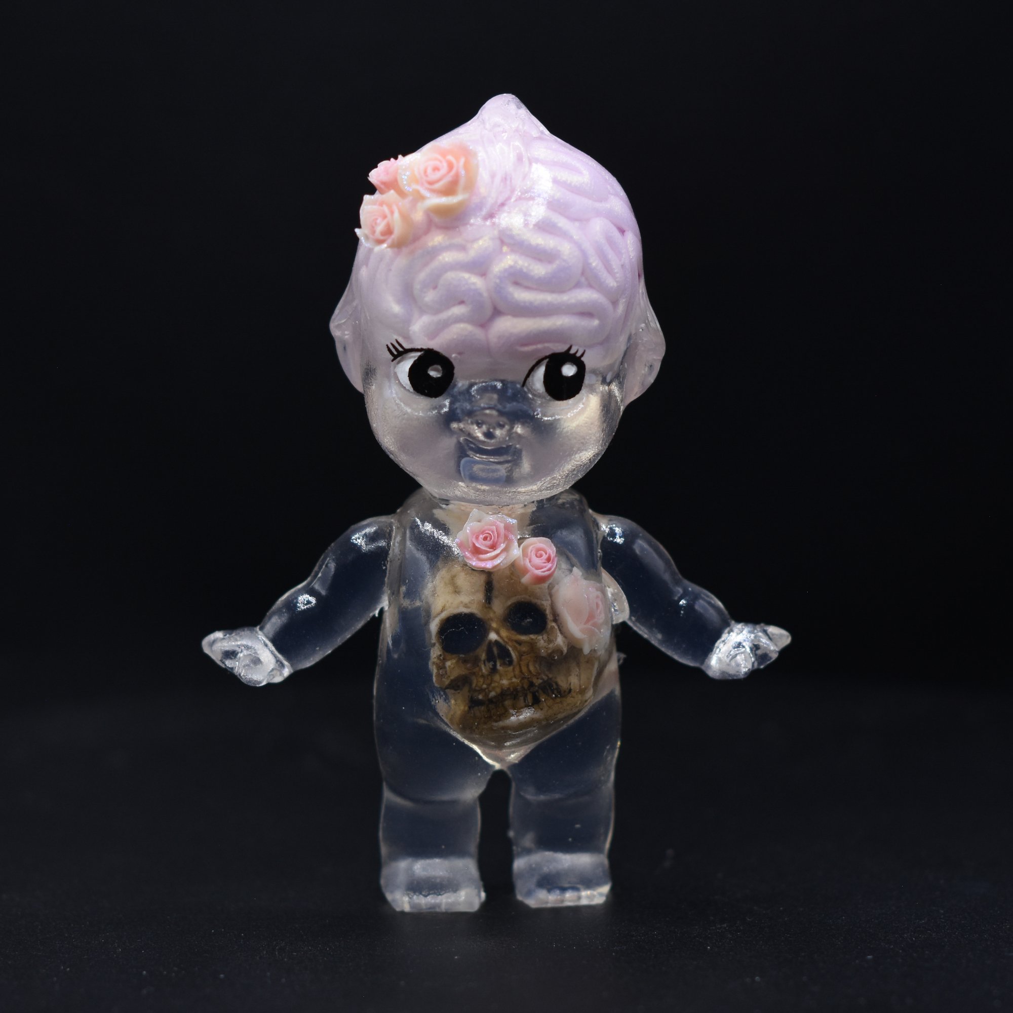 Rose Oneill Glow in the Dark Brain and Skull Kilos Kewties 3 inch Double Cast Resin Figure | KiloFlow Rose Oneill Glow in the Dark Brain and Skull Kilos Kewties 3 inch Double Cast Resin Figure | KiloFlow