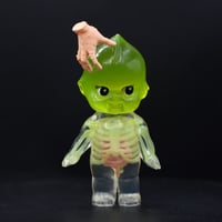 Image 2 of 4.5" Large Green Glow in the Dark Anatomy Double Cast Kilos Kewtie Addams Family Edition