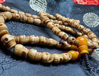 Image 5 of Yak Bone Skull Carved Citipati Mala • Guru Bead & Spacer Beads • Lrg • Exceptional Quality