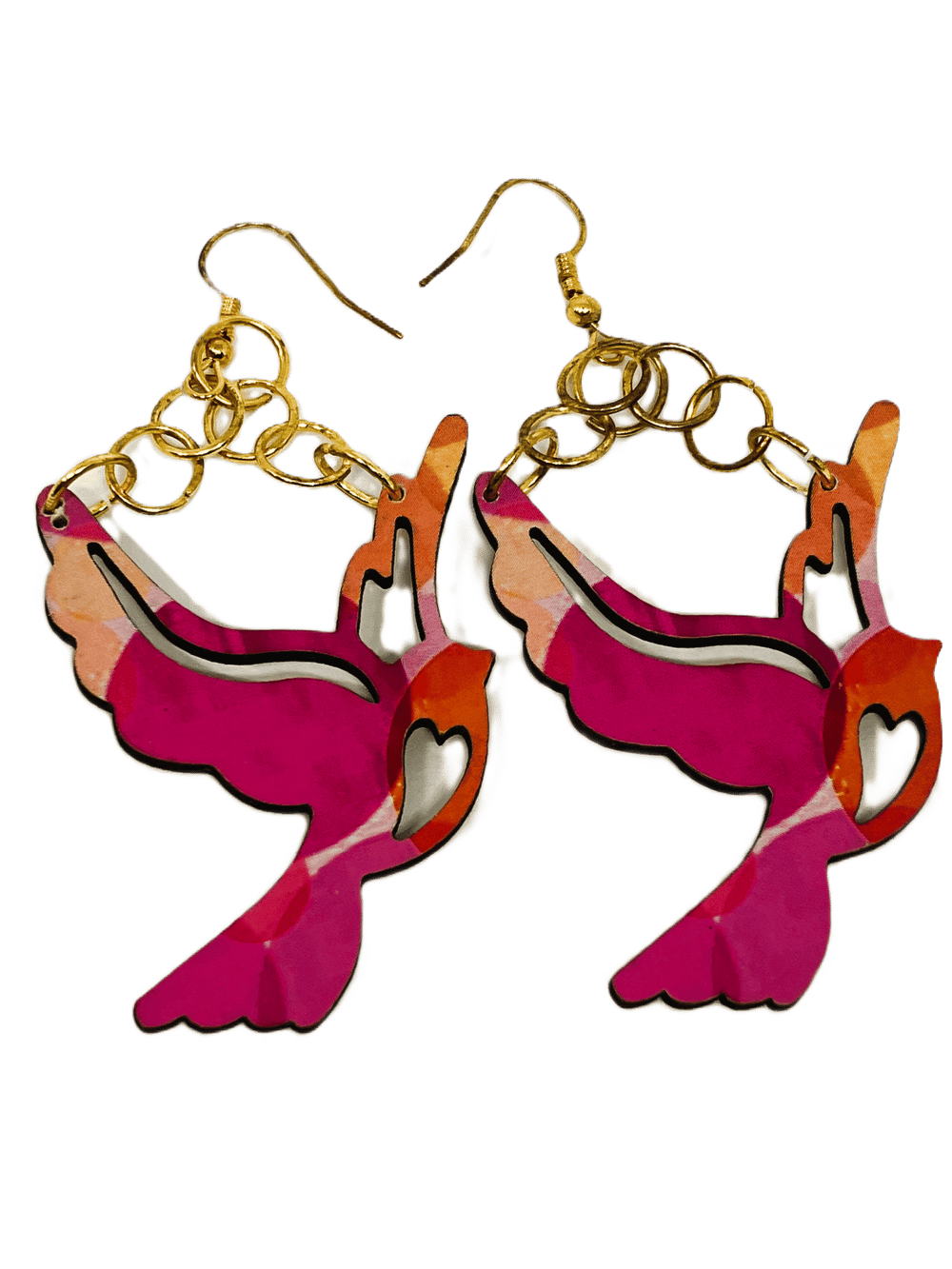 Image of Pink Lovebirds Earrings