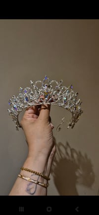 Image 1 of Pre-Order Double Lux Silver/AB gem Tiara