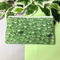 Image 1 of Cute Stacked Frogs Pencil Pouch