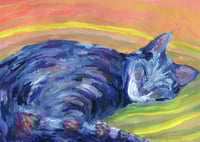 Image 1 of Portrait of a Sleeping Cat - Print