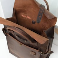 Image 5 of Roll Top Backpack in vintage brown