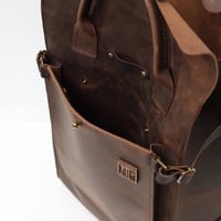 Image 6 of Roll Top Backpack in vintage brown