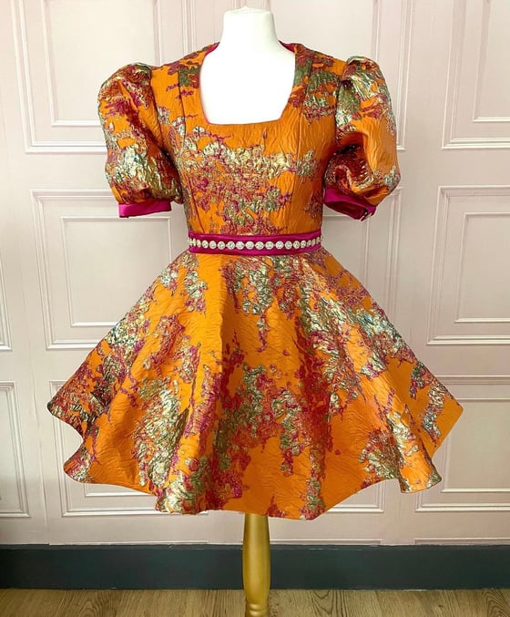 Image of Orange skater dress 