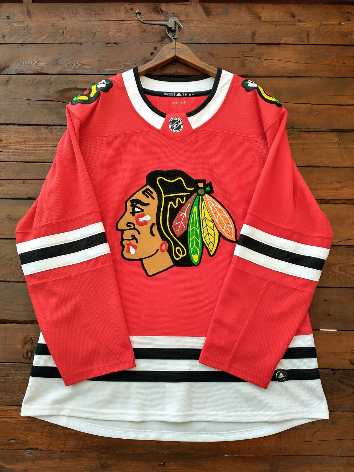 2017 19 Chicago Blackhawks NHL Authentic Adidas Ice Hockey Jersey GAME WORN Clothing