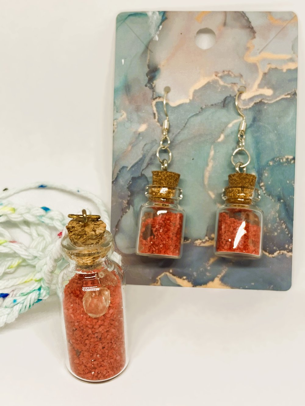 Image of Peaceful Sands "Corky" Necklace & Earrings Set