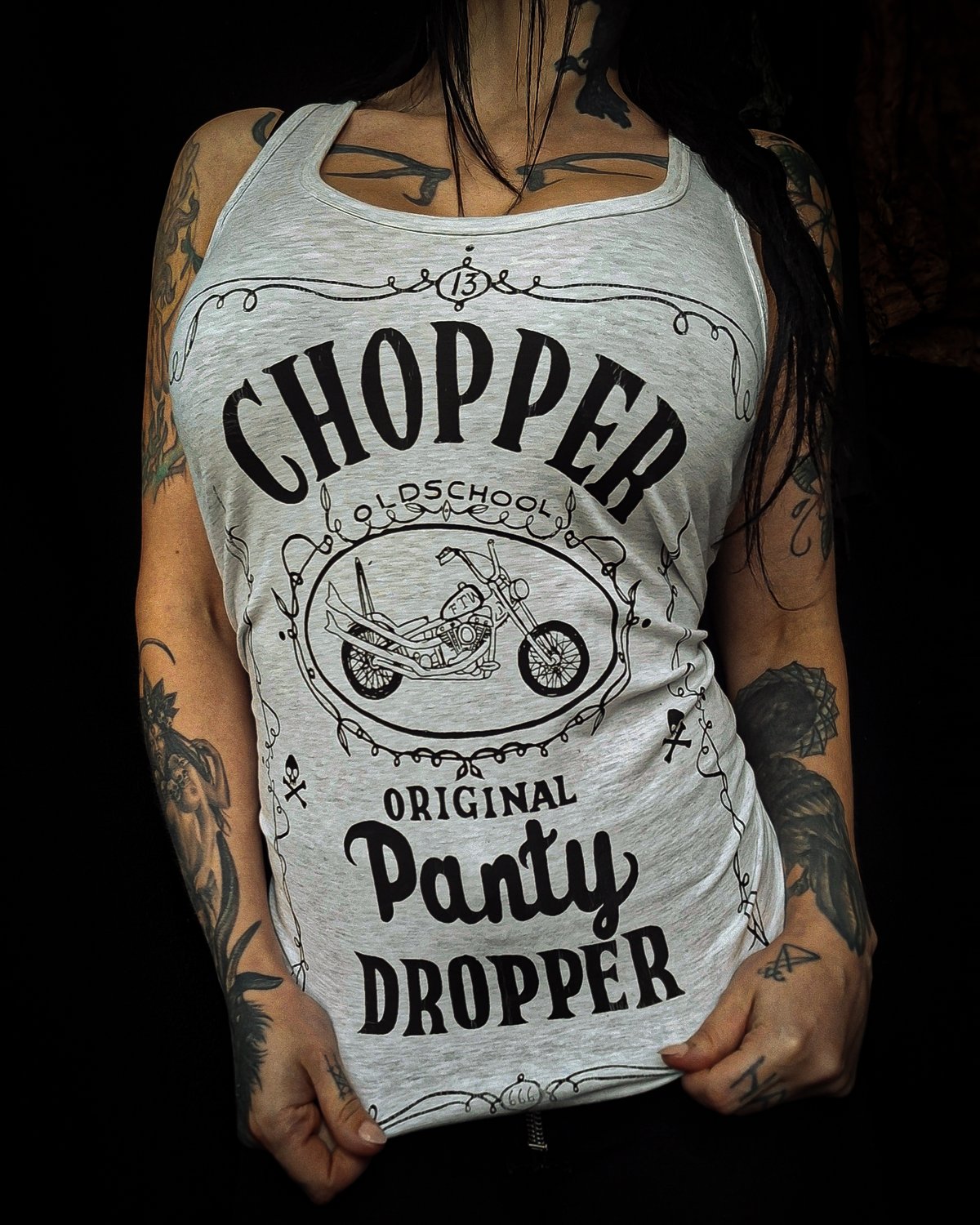 Image of Panty dropper grey tank